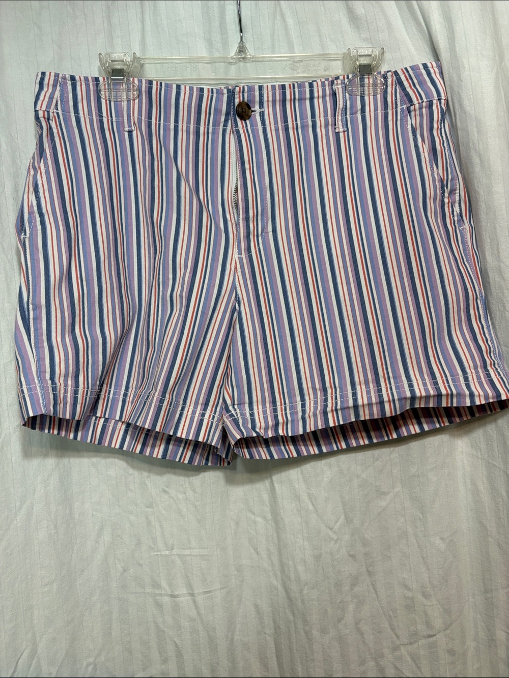 GAP Striped Cotton-Blend Women’s Shorts — Pink & Blue